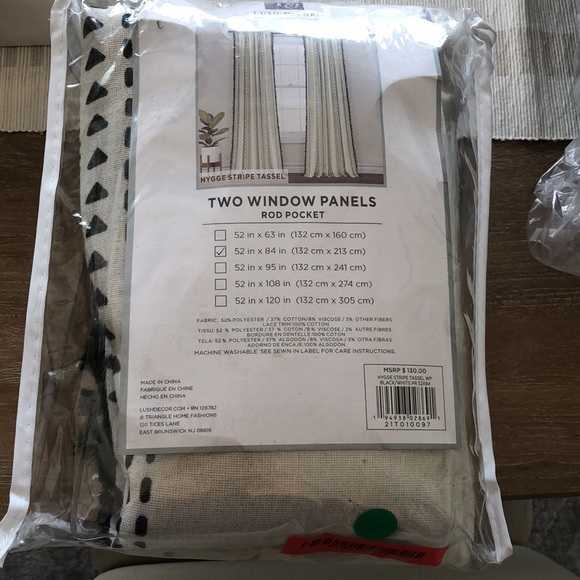 Hygge Boho Stripe Tassel Window Curtain Panel Set - Picture 8 of 10